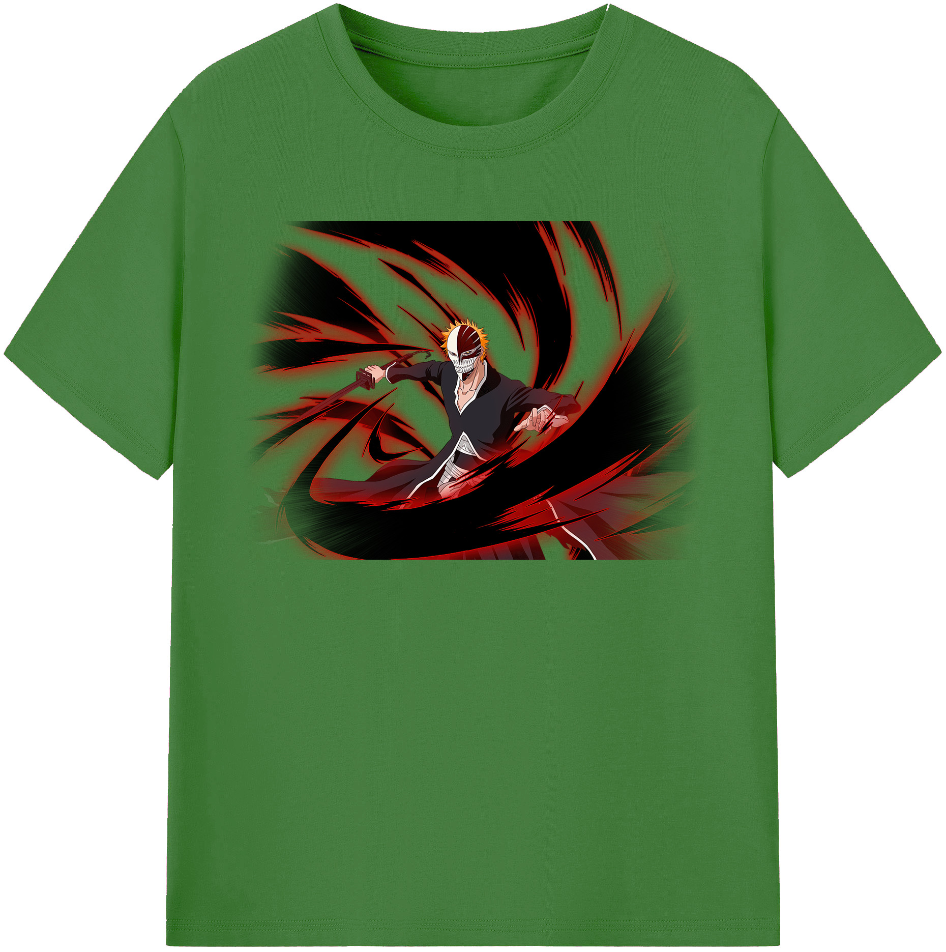 （画像用） ブリーチ 黒崎一護（くろさき いちご）BLEACH Kurosaki Ichigo レディースカジュアルプリントTシャツ（綿100％）